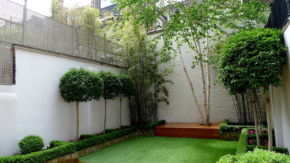 Mẫu thiết kế sân vườn với thảm có mịn