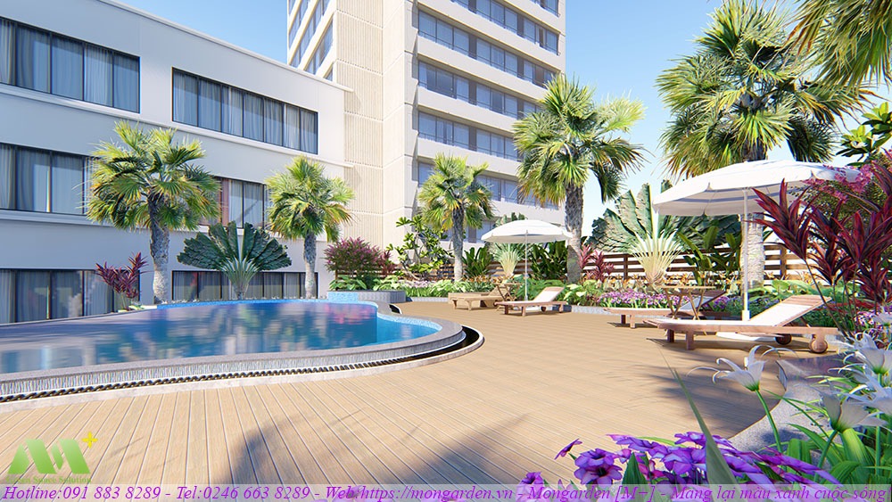 Thiết kế bể bơi resort Đà Nẵng