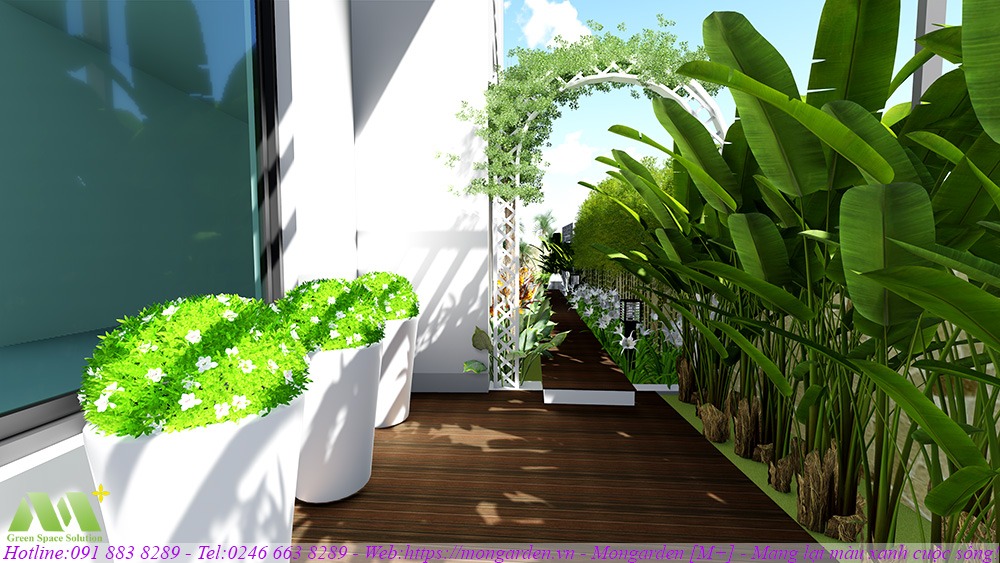 Phương án thiết kế concept sân vườn anh Hải khu đô thị Vinhomes Green Bay