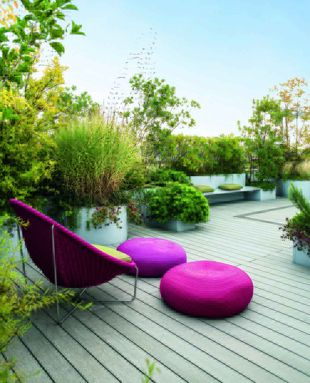 Không gian nghỉ ngơi thư giãn trong sân vườn, vườn trên mái – Mongarden