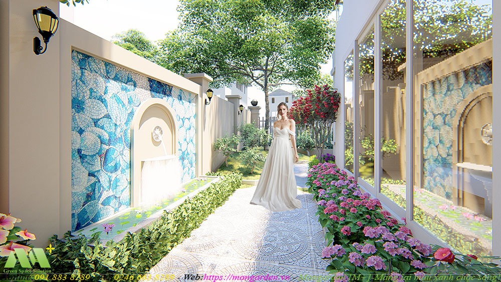 Phương án thiết kế sân vườn nhà cô Hương khu đô thị Việt Long