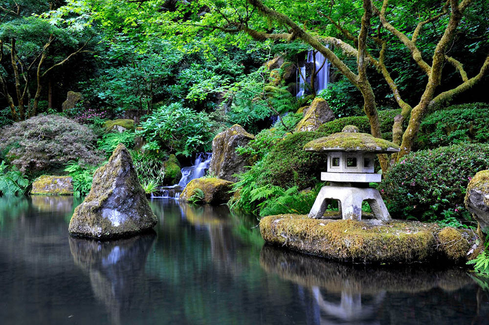 Thác nước phong cách tự nhiên trong thiết kế sân vườn