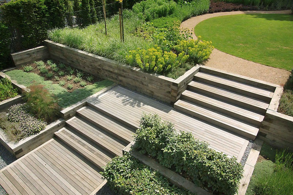 Thay đổi cao độ trong thiết kế sân vườn - Mongarden