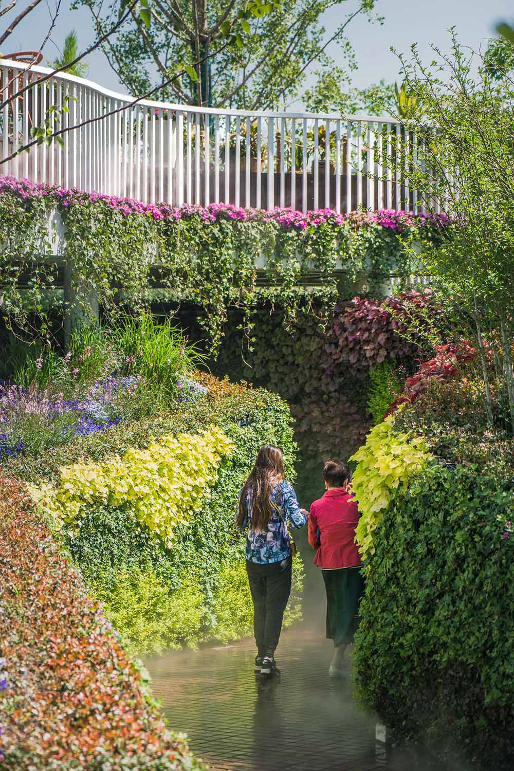 Lối đi hẹp trong khu vườn Thượng Hải