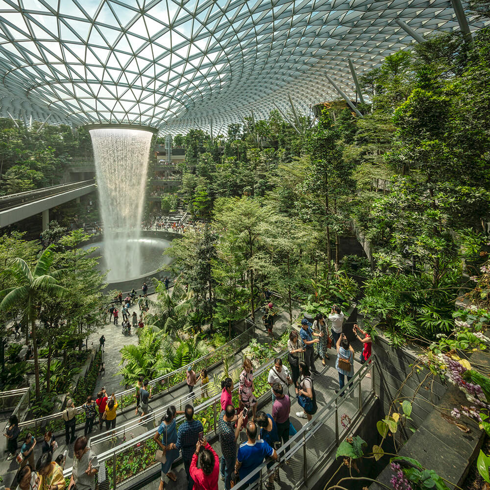 Kiến trúc cảnh quan nhà ga sân bay Jewel Changi- Singapore