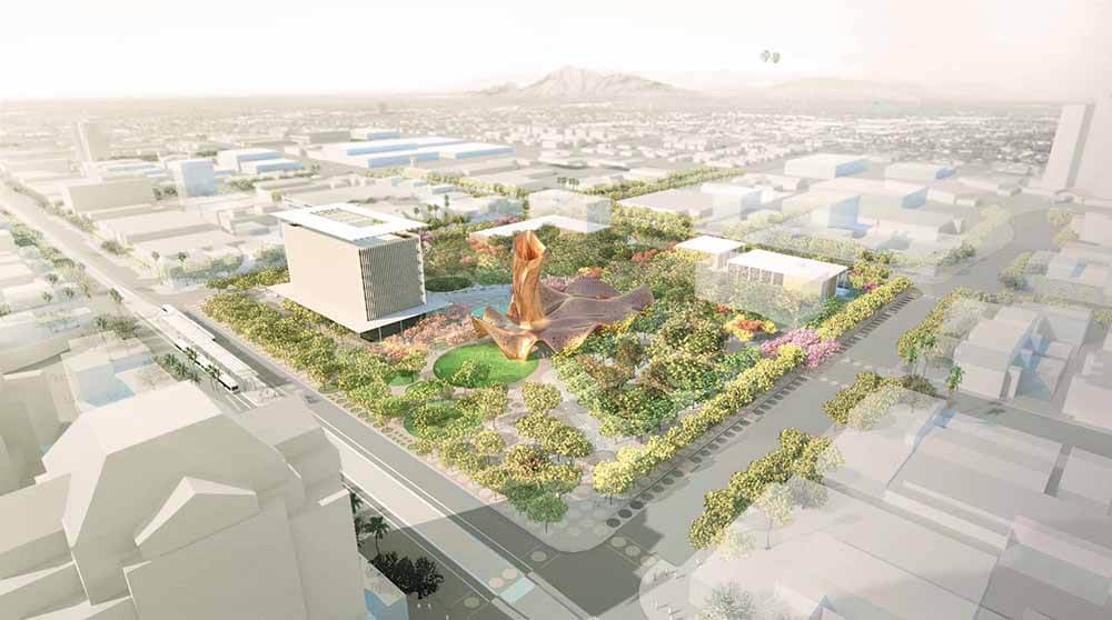 Tổng thể dự án thiết kế cảnh quan trung tâm thành phố Mesa
