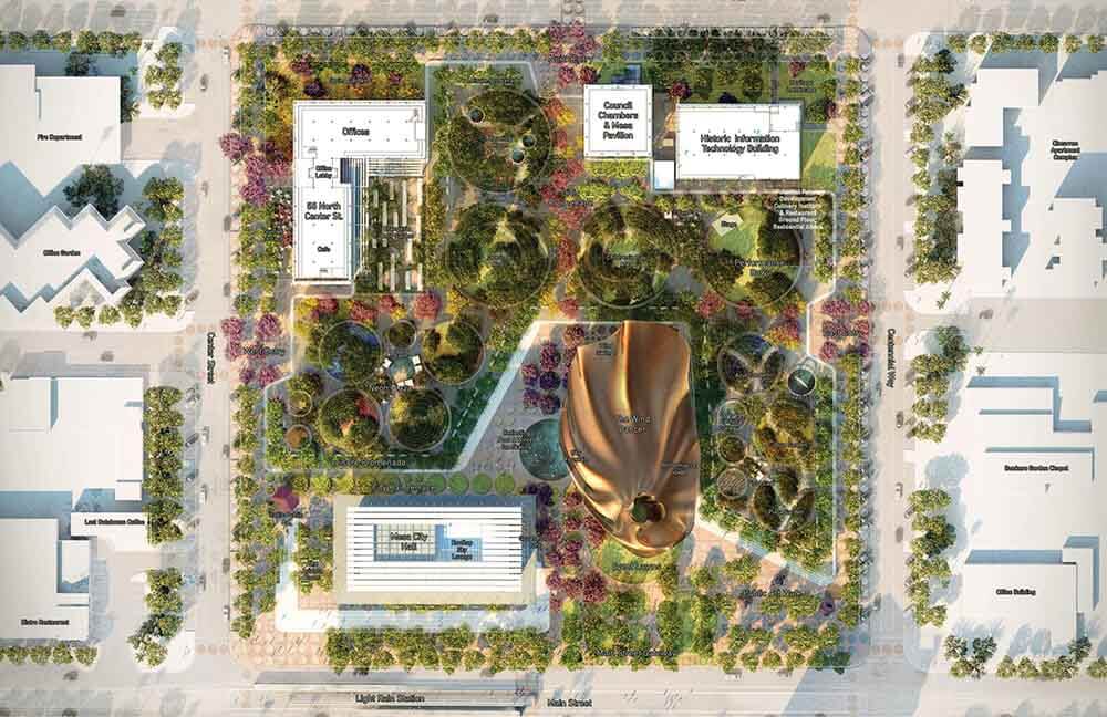 Quy hoạch tổng thể cảnh quan dự án thiết kế trung tâm thành phố Mesa