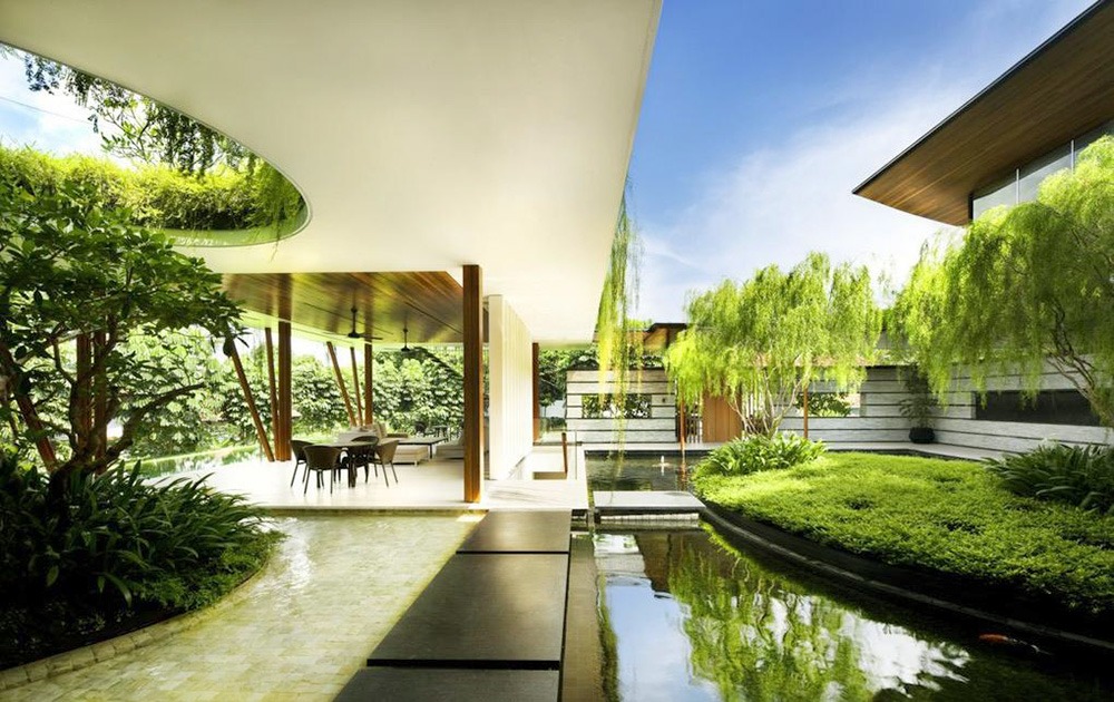 Thiết kế sân vườn đơn giản, hiện đại - Mongarden