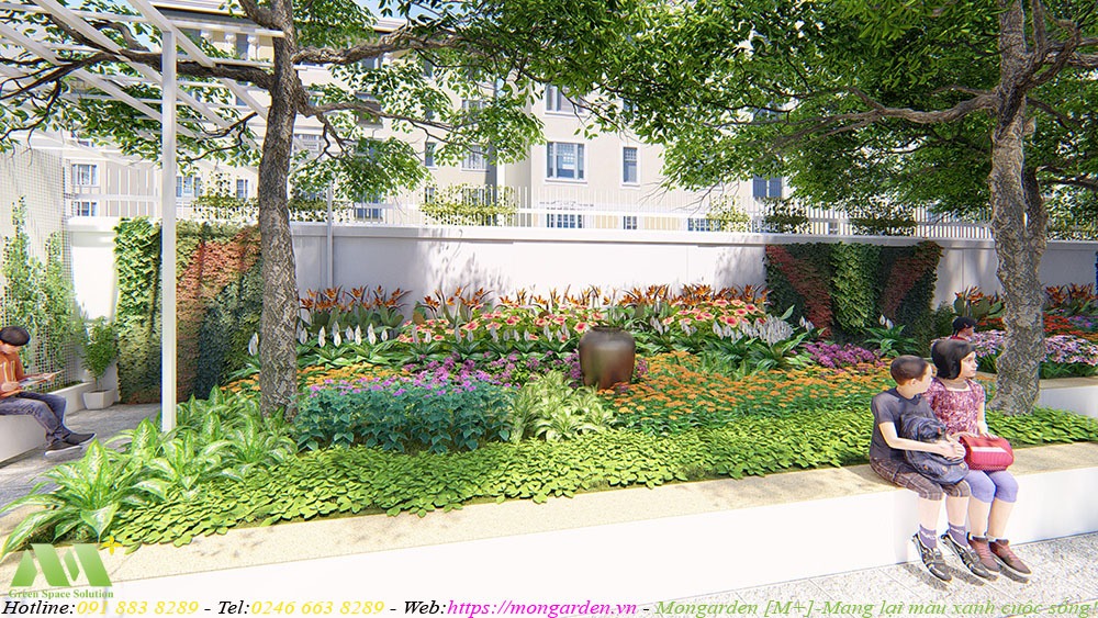 Phương án thiết kế cảnh quan khuôn viên sân trường - Mongarden