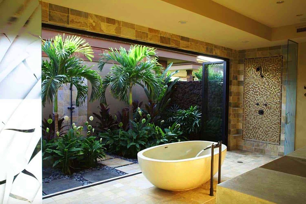 Phòng tắm thiên nhiên hấp dẫn ngay tại khu vườn nhà bạn