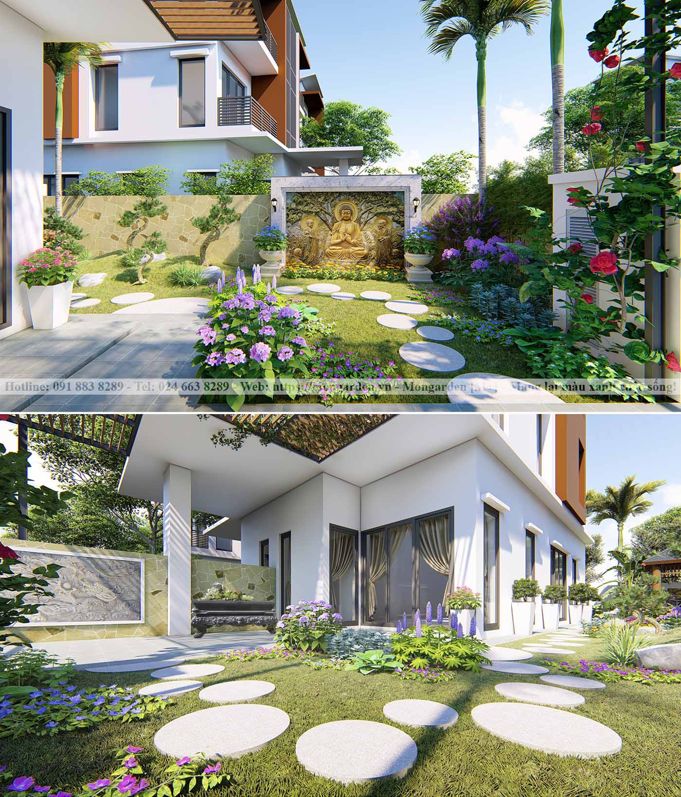 Mẫu thiết kế sân vườn anh Huy - Khu đô thị Gamuda Garden