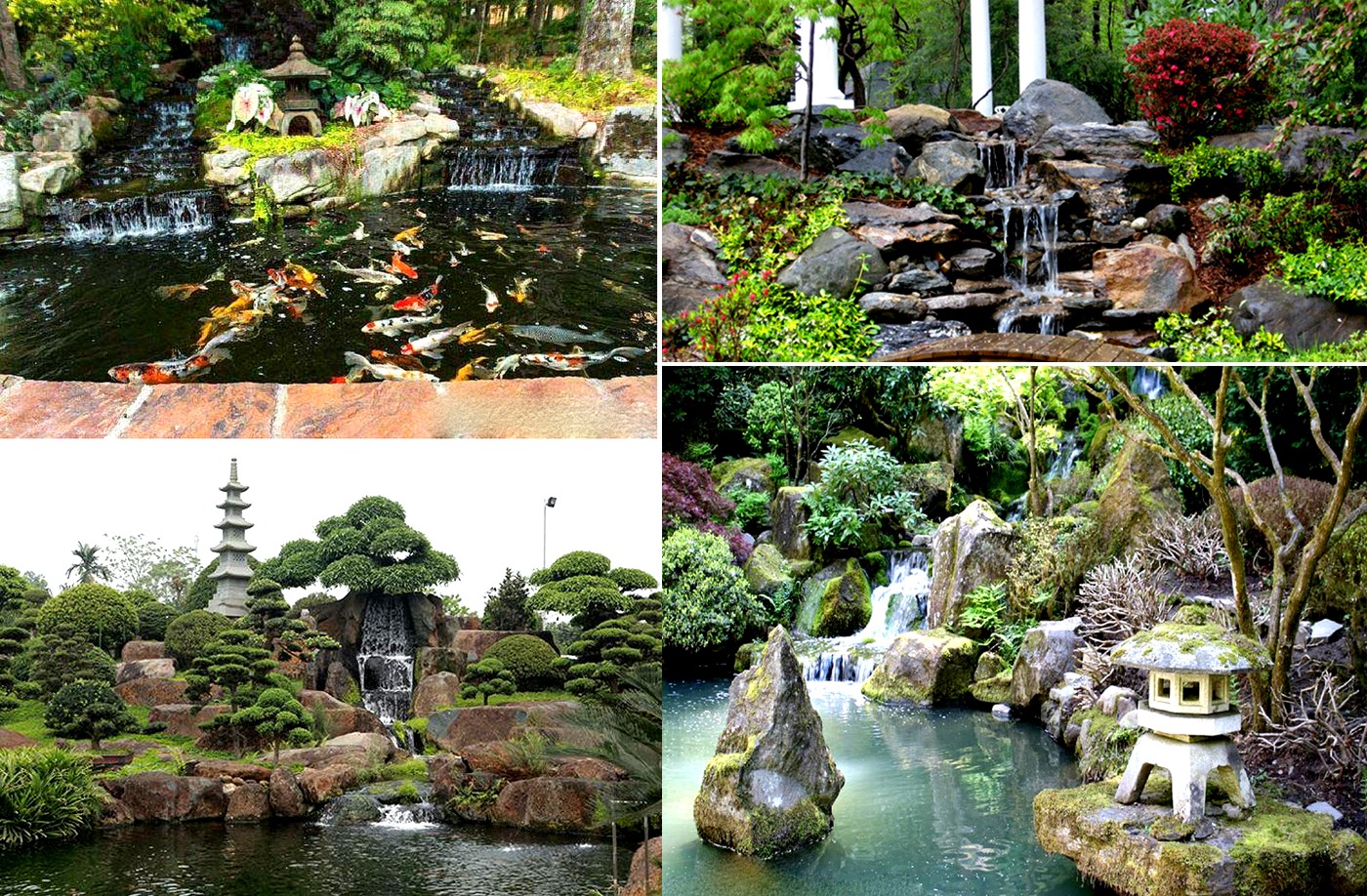 Thác, suối sử dụng trong phong cách sân vườn Nhật Bản