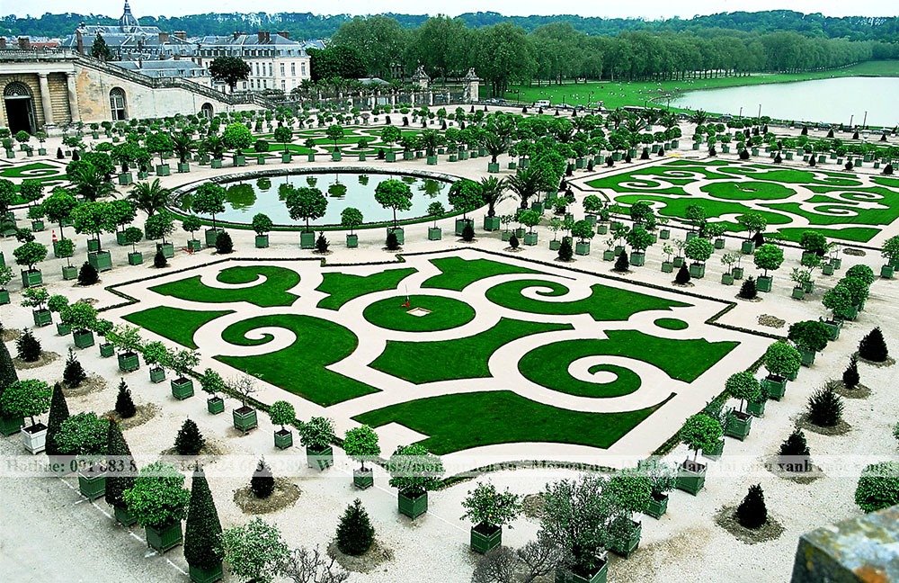 Đá là vật liệu chủ đạo trong khu vườn Versailles
