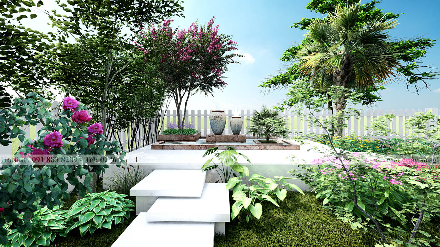 Thiết kế sân vườn anh Việt Ecopark