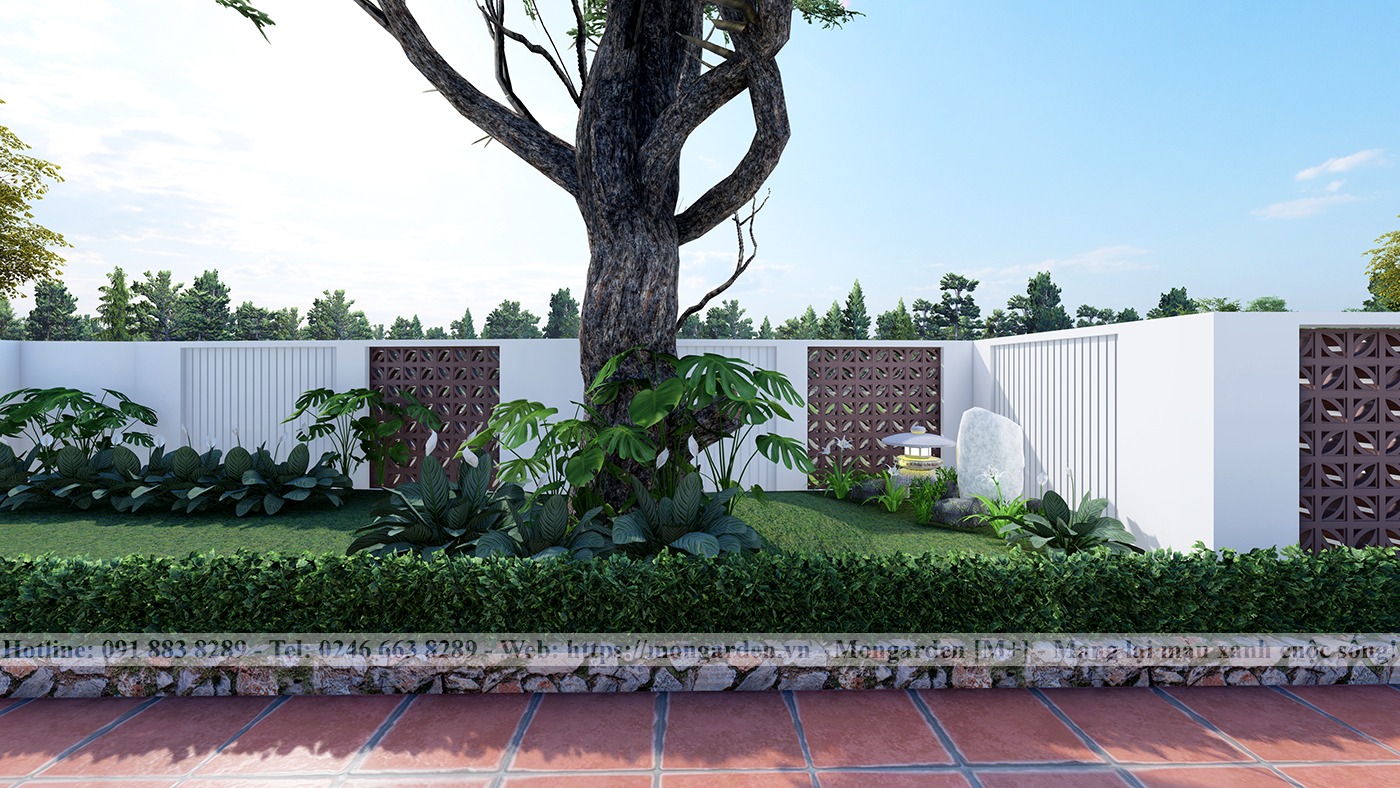 Phương án thiết kế concept sân vườn chị Giang - Chí Linh, Hải Dương