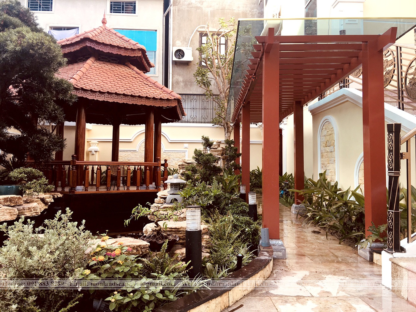 Hoàn thiện thi công sân vườn anh Hoàn TP Vinh, Nghệ An