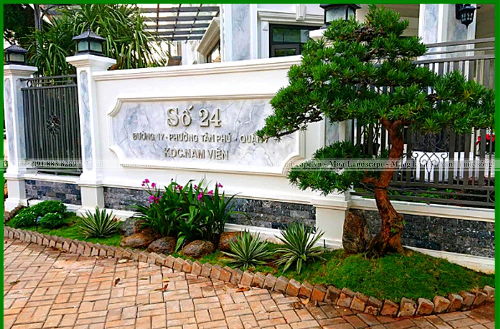 Tiểu cảnh đồi cỏ sân vườn