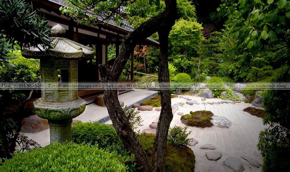 Quy trình thi công một sân vườn kiểu Nhật 