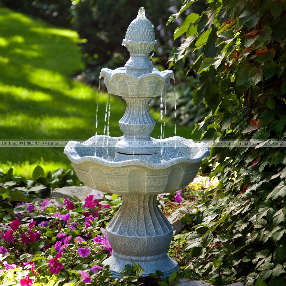 Các đài phun nước trong sân vườn 