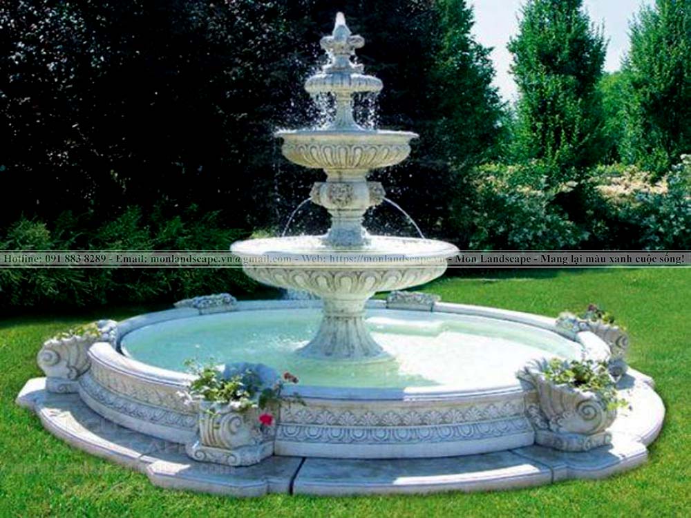 Các đài phun nước trong sân vườn 