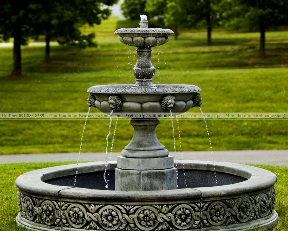 Các đài phun nước trong sân vườn 