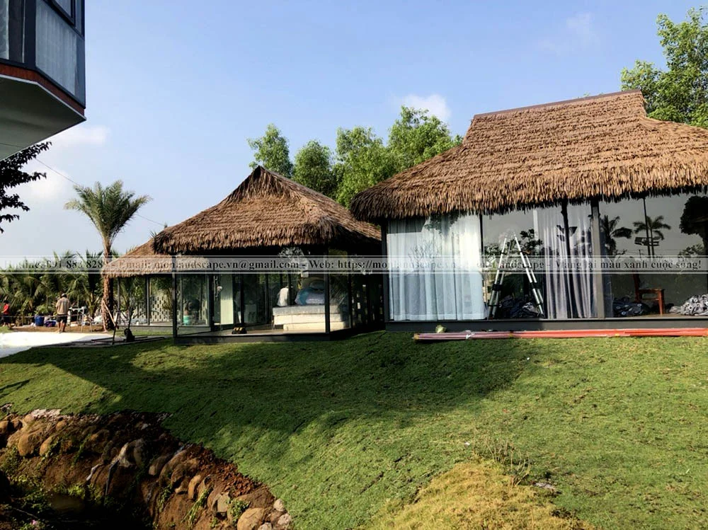 Mái lợp bằng rơm nhân tạo