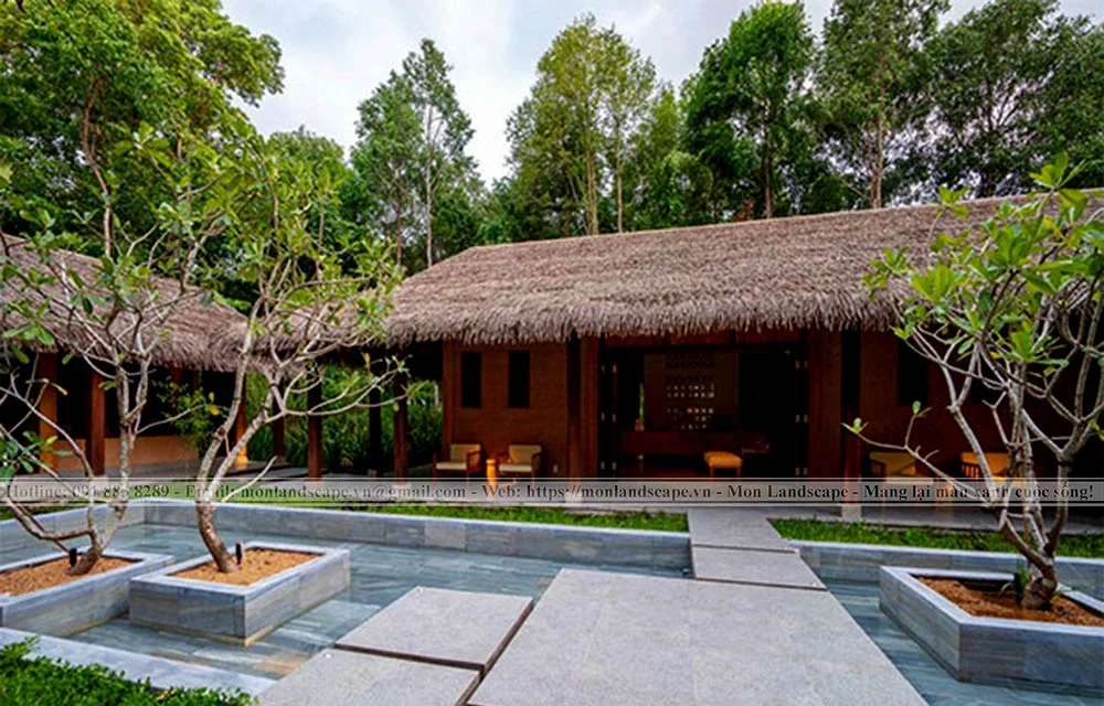 Mái lợp bằng rơm nhân tạo