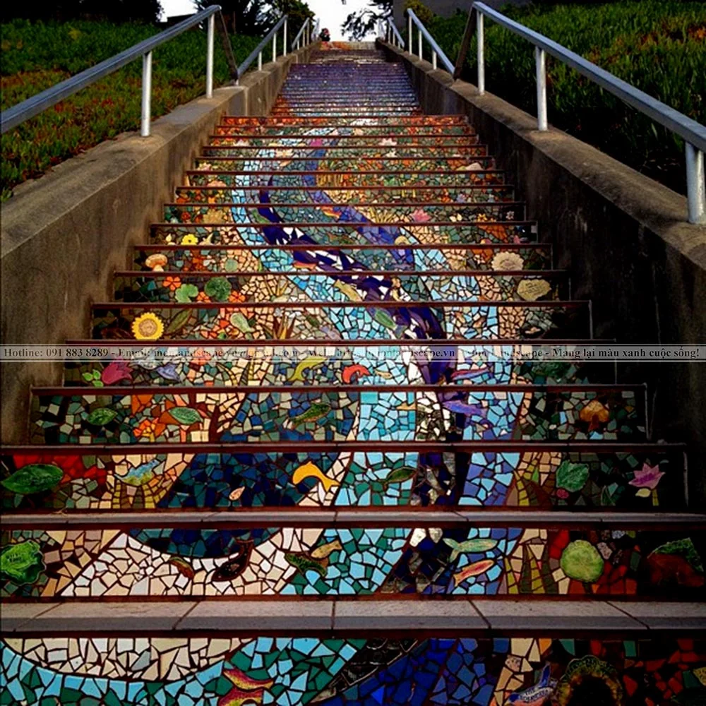 Thiết kế sân vườn theo phong cách Mosaic Thiết kế sân vườn theo phong cách Mosaic
