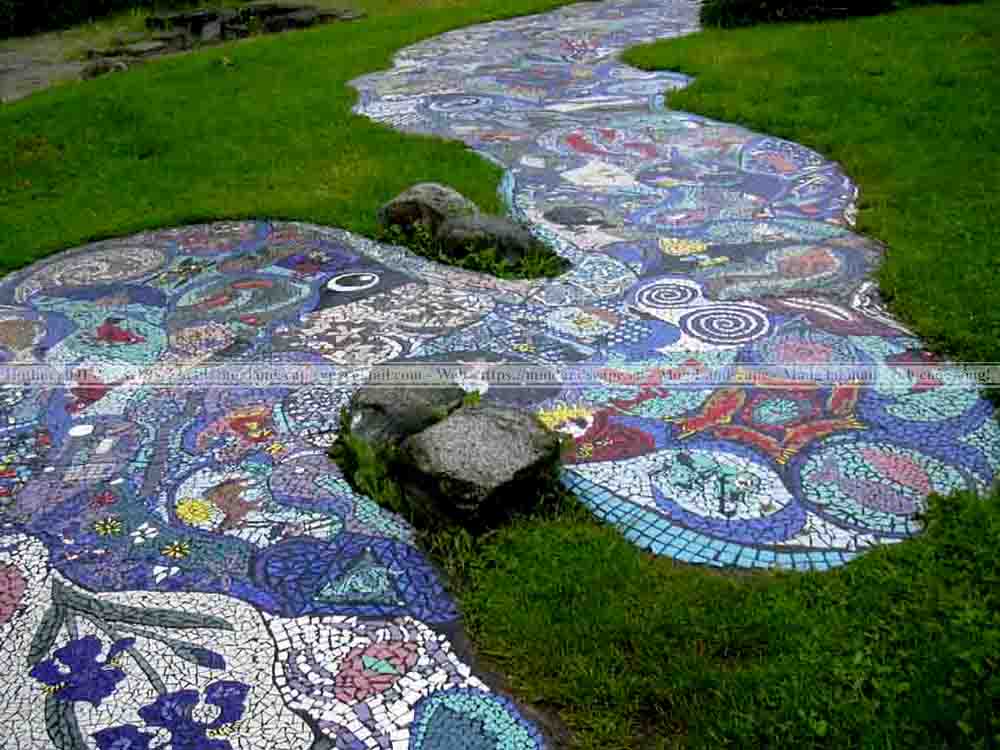 Thiết kế sân vườn theo phong cách Mosaic Thiết kế sân vườn theo phong cách Mosaic