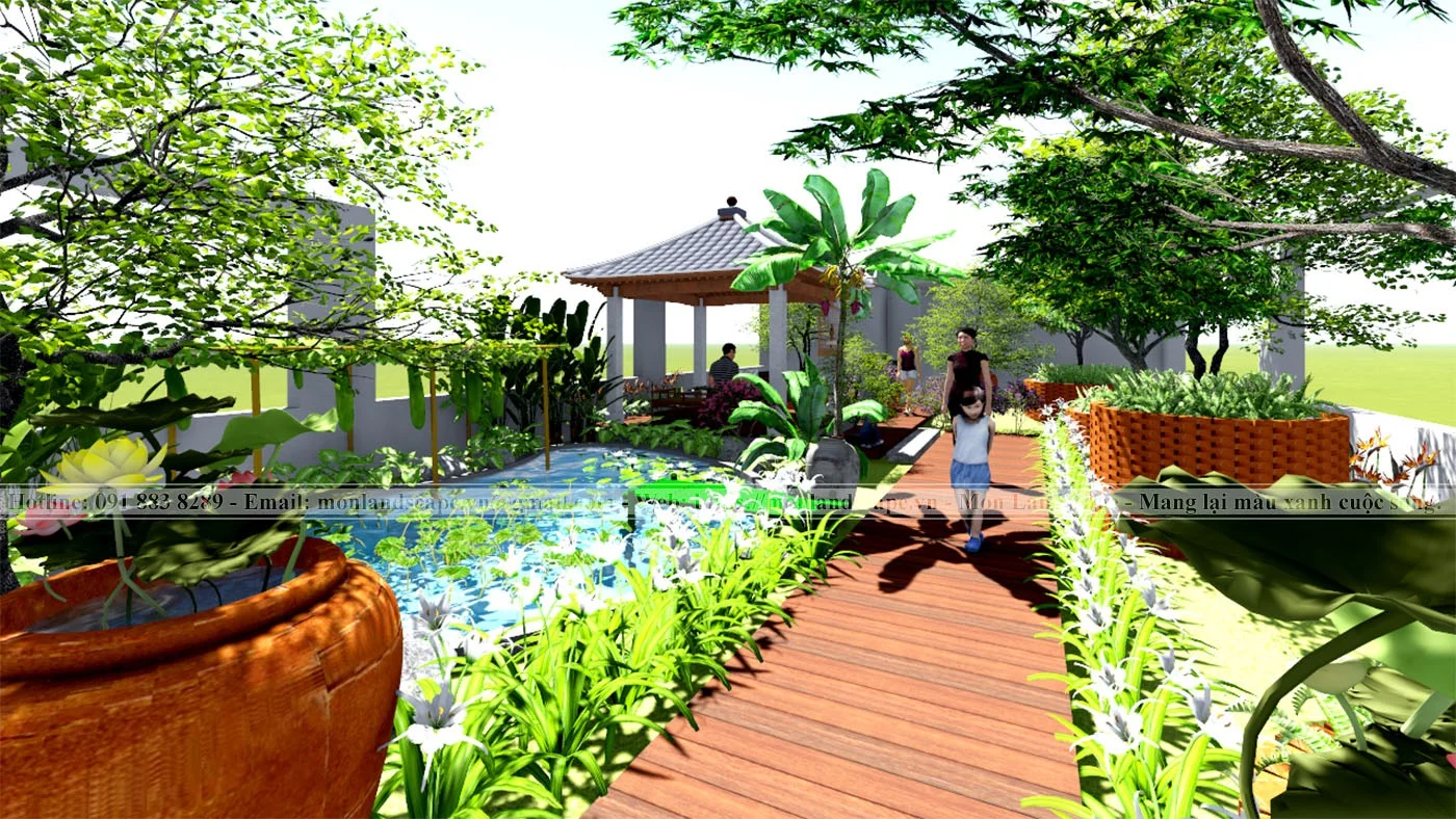 Thiết kế sân vườn phong cách truyền thống Thiết kế sân vườn phong cách truyền thống