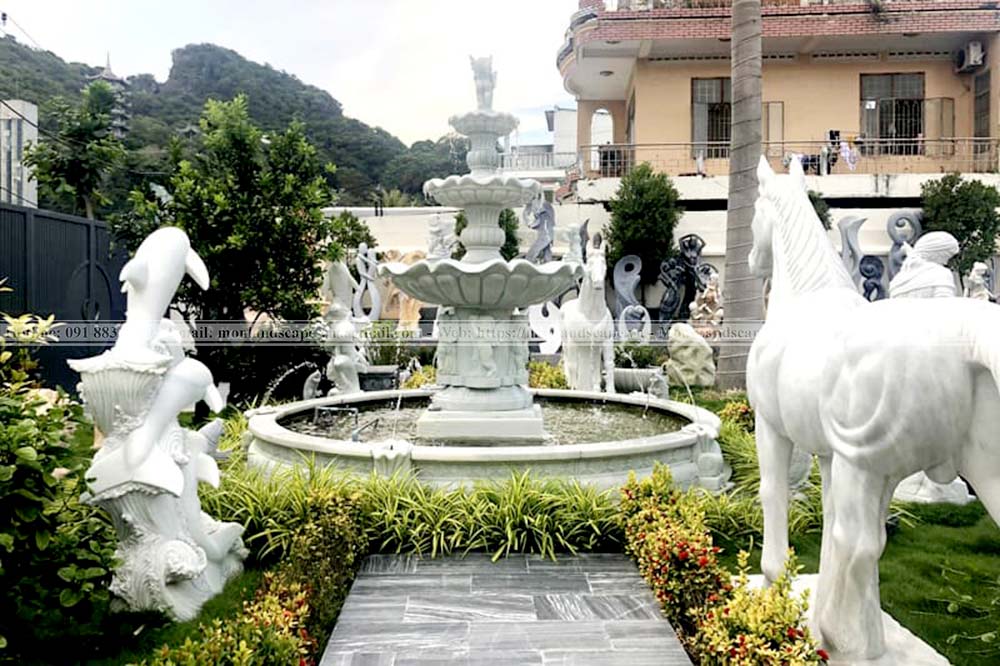 Đài phun nước bằng đá mỹ nghệ