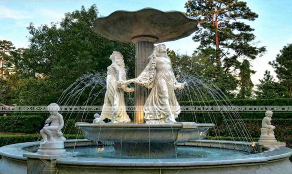 Đài phun nước bằng đá mỹ nghệ