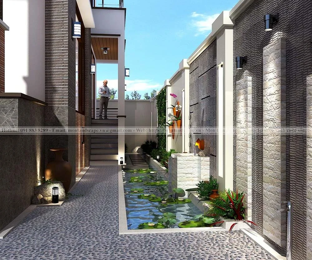 Thiết kế tiểu cảnh vườn bên hông nhàThiết kế tiểu cảnh vườn bên hông nhà