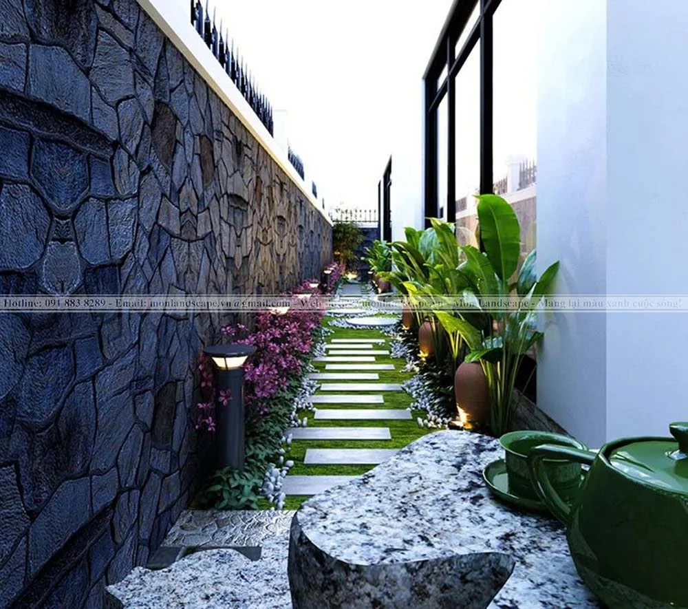 Thiết kế tiểu cảnh vườn bên hông nhàThiết kế tiểu cảnh vườn bên hông nhà