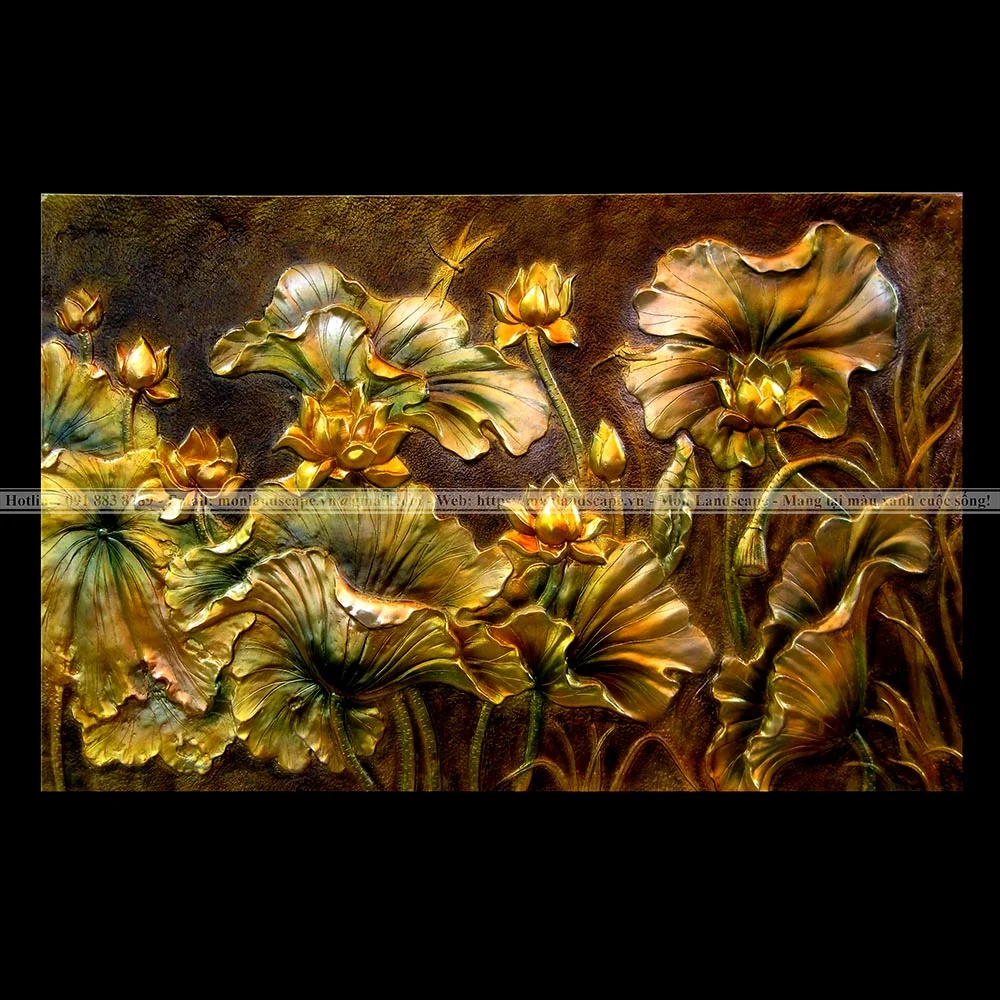 Trang trí sân vườn với tranh phù điêu