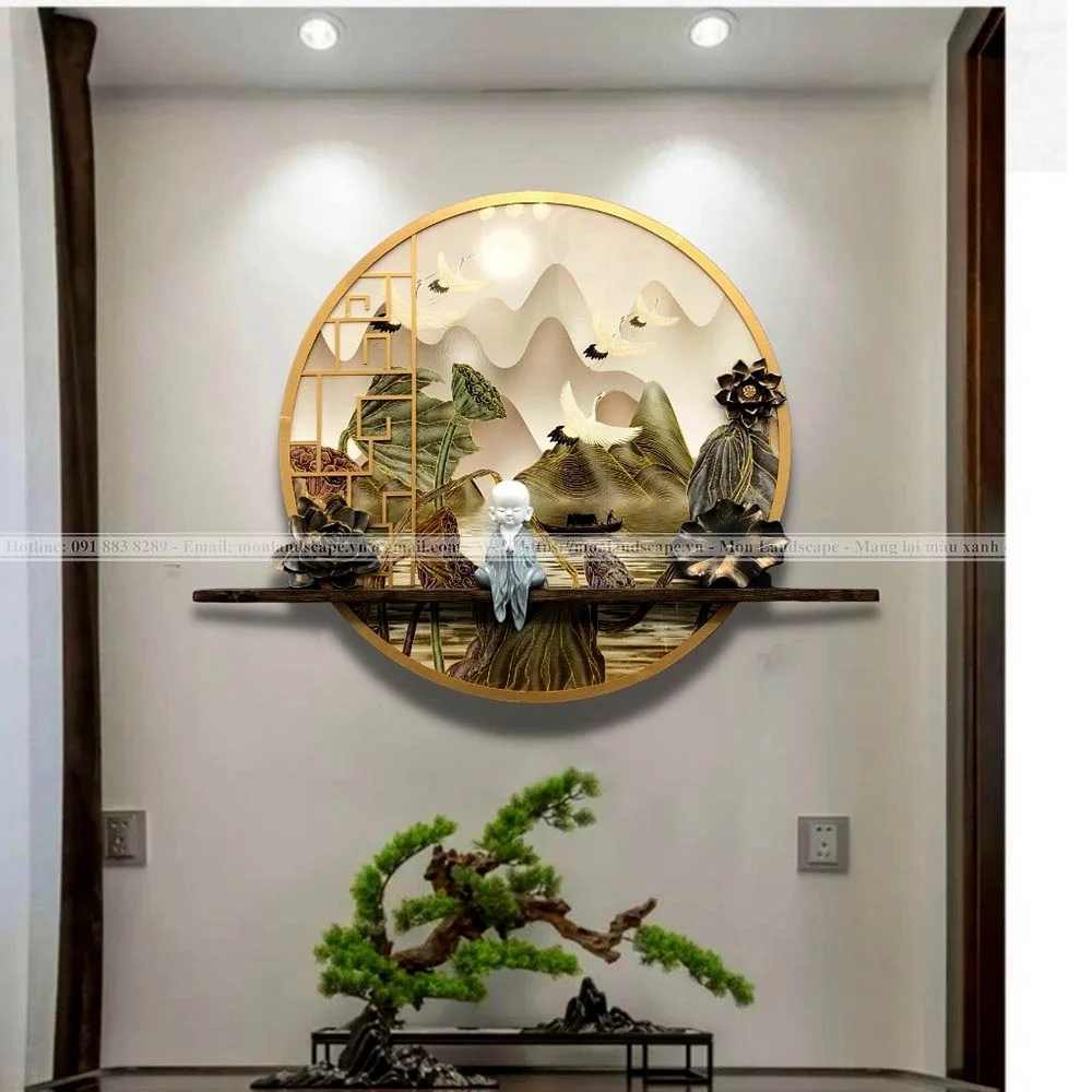 Trang trí sân vườn với tranh phù điêu