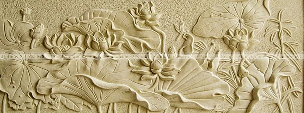 Trang trí sân vườn bằng tranh phù điêu Trang trí sân vườn với tranh phù điêu