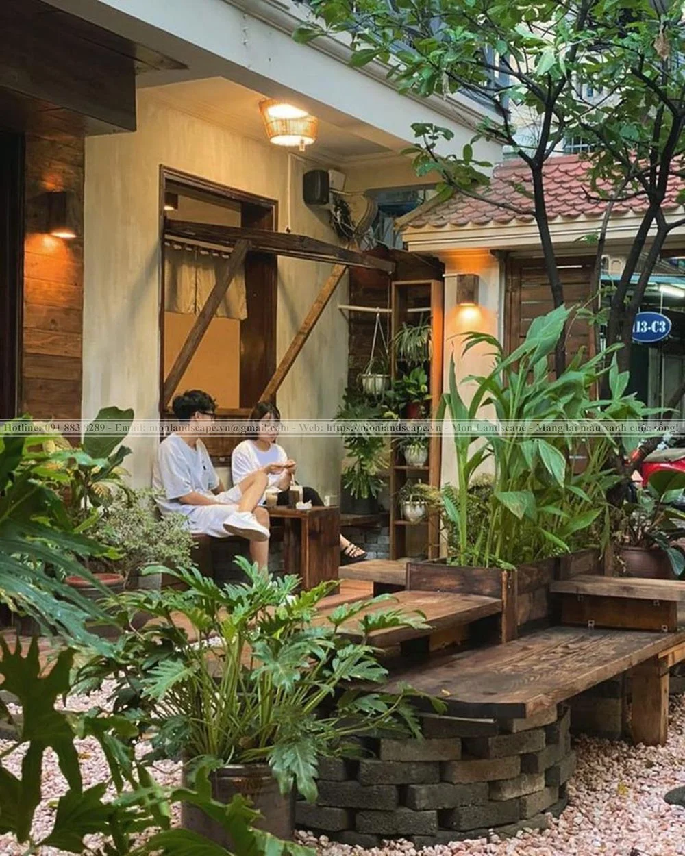 Thiết kế quán cà phê sân vườn