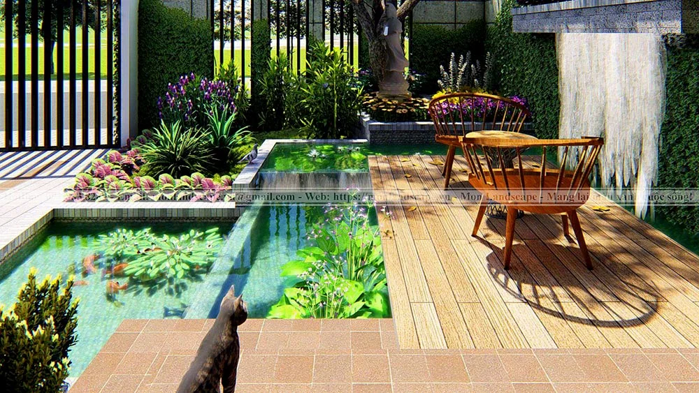 Thiết kế sân vườn phong cách tối giản