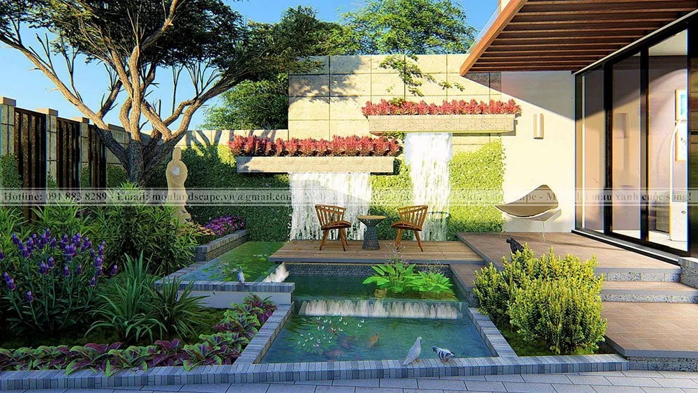 Thiết kế sân vườn phong cách tối giản