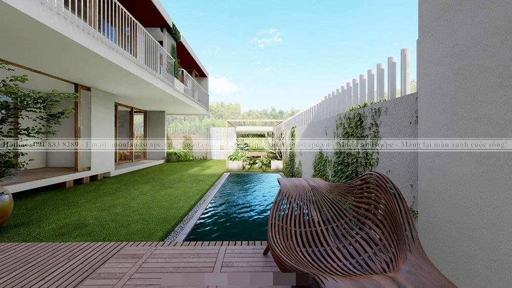 Thiết kế sân vườn phong cách tối giản
