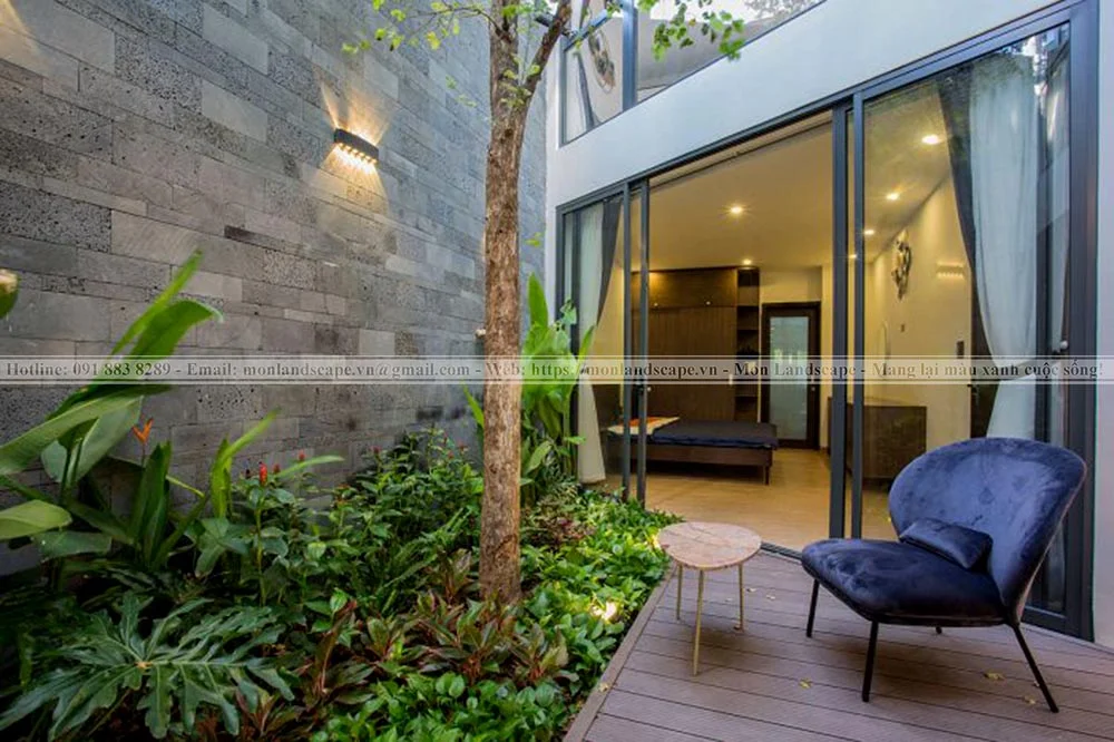 Thiết kế tiểu cảnh sân vườn sau nhà