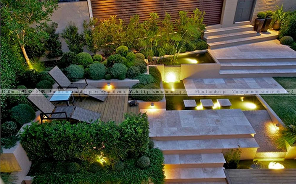 Thiết kế tiểu cảnh sân vườn sau nhà