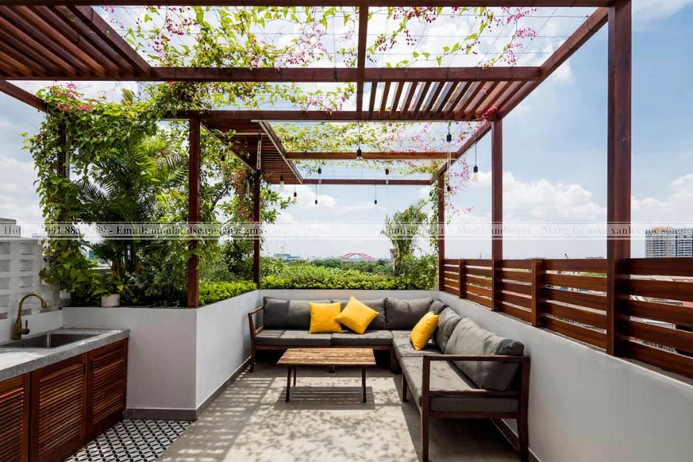 Cấu tạo của một vườn trên mái