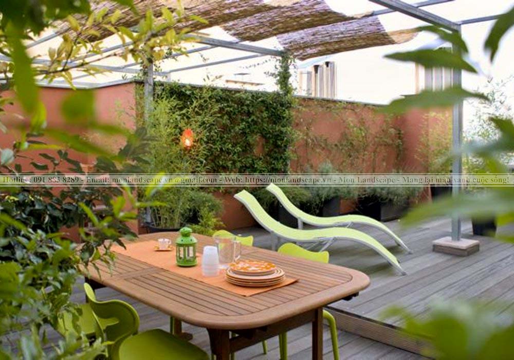 Cấu tạo của một vườn trên mái