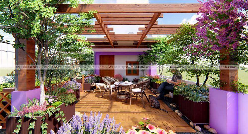 Cấu tạo của một vườn trên mái