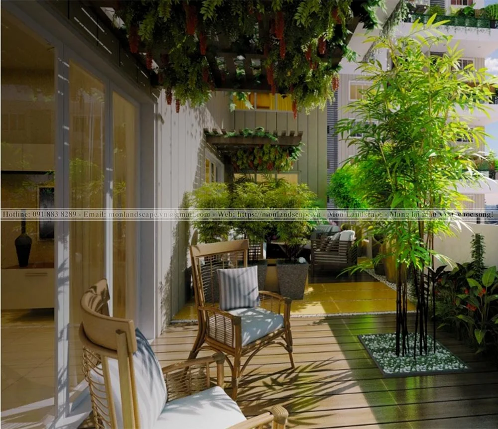 Vườn trên sân thượng phong cách Châu Âu độc đáo