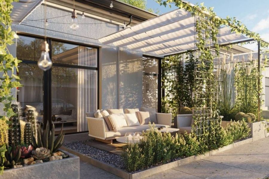 Vườn trên sân thượng phong cách Châu Âu độc đáo