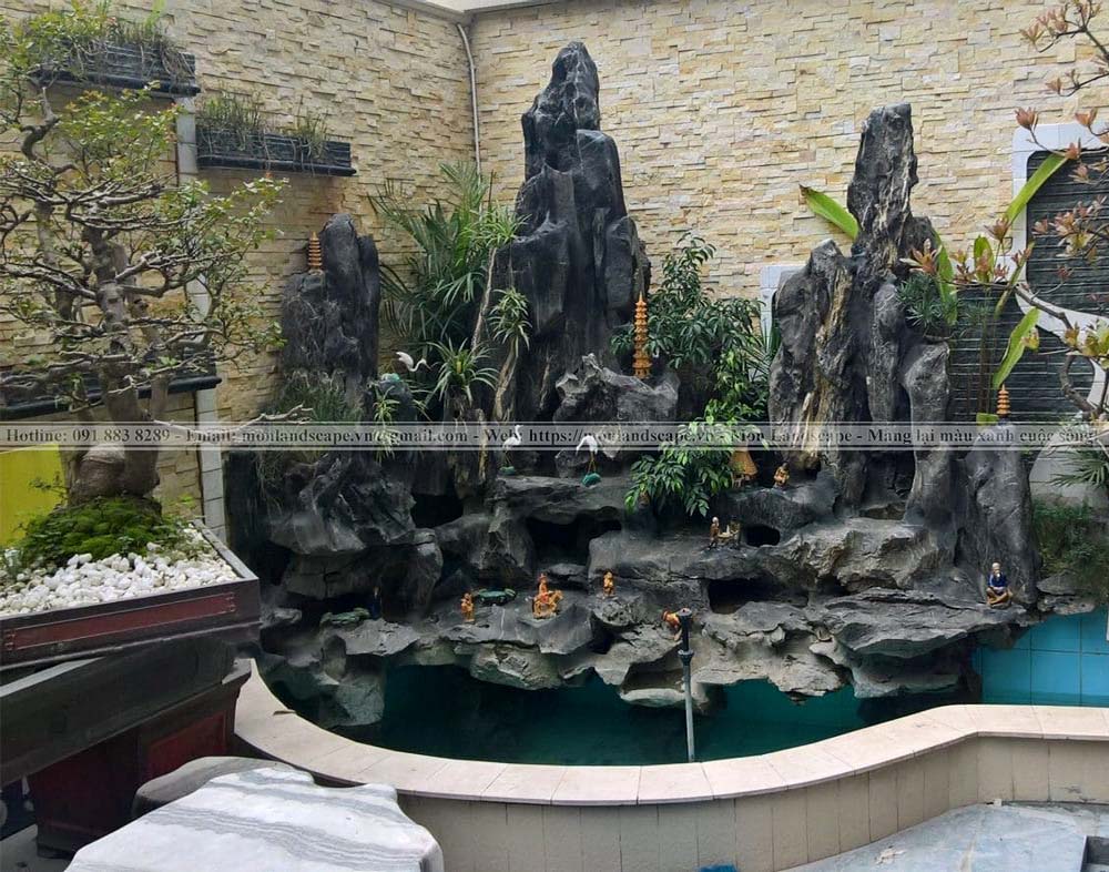 Thi công hòn non bộ cần lưu ý điều gì?