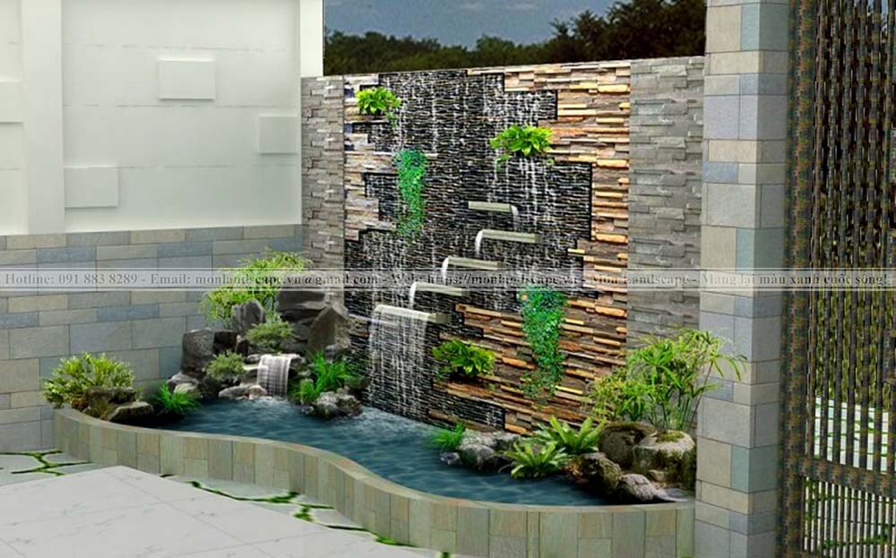 Chú ý khi làm thác nước trên tường